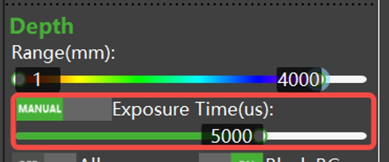 Example of NYX product setting exposure time without HDR.